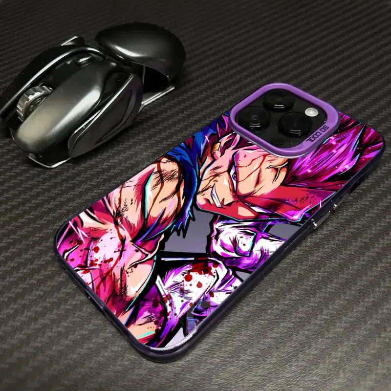 Magenta Saiyan Battle Case for iPhone - Purple finish