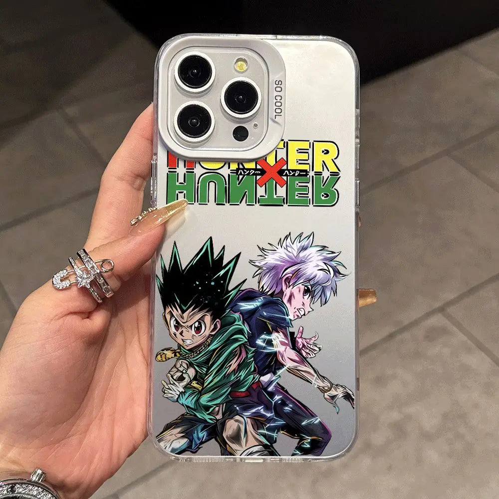 Gon & Killua Hunter Logo Case for iPhone - Silver White finish