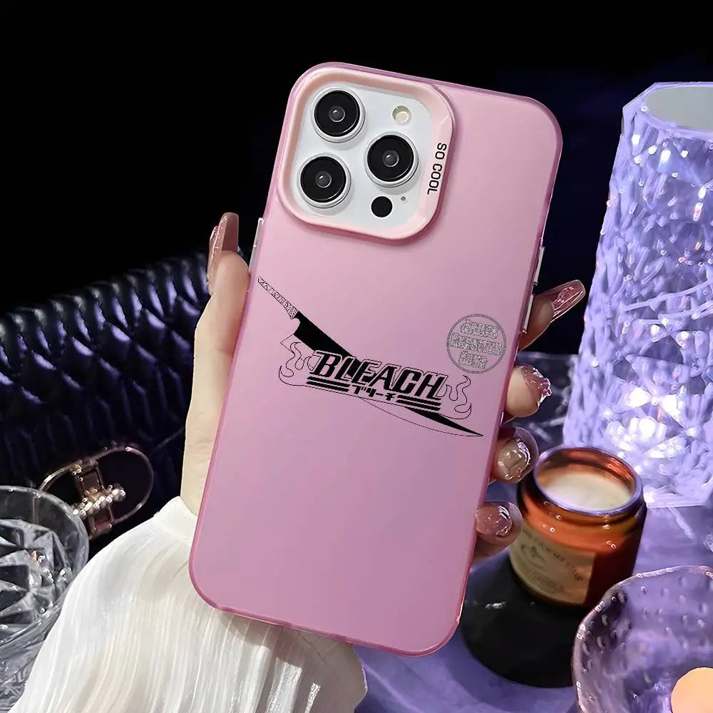 Bleach Soul Reaper Emblem Aurora Case for iPhone - Rose Pink finish