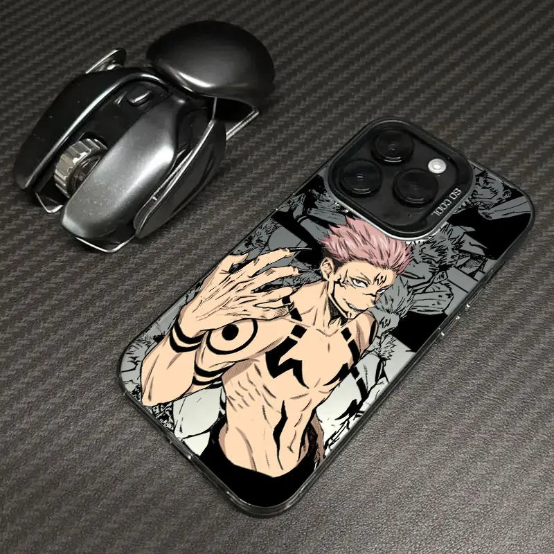 Sukuna Cursed King Portrait Case for iPhone - Black finish