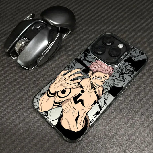 Sukuna Cursed King Portrait Case for iPhone - Black finish