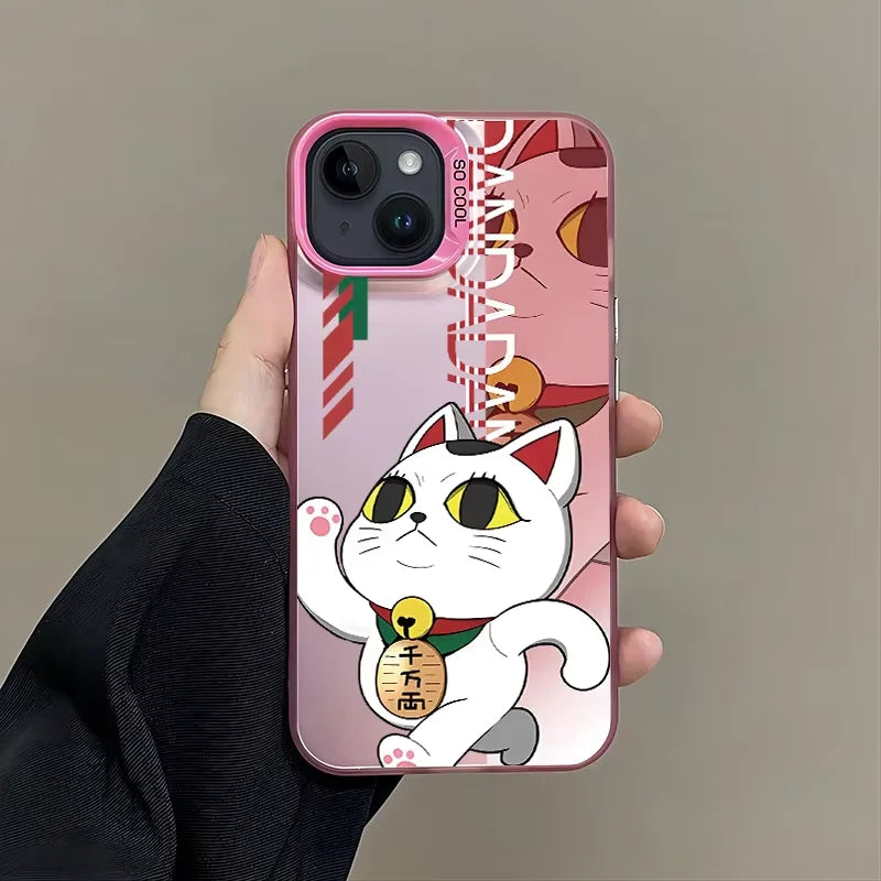 Turbo Granny Pink Lucky Cat Case for iPhone - Rose Pink finish