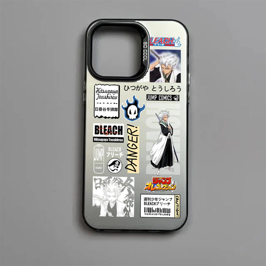 Toshiro Hitsugaya Sticker Collage Case for iPhone - Black Frame finish
