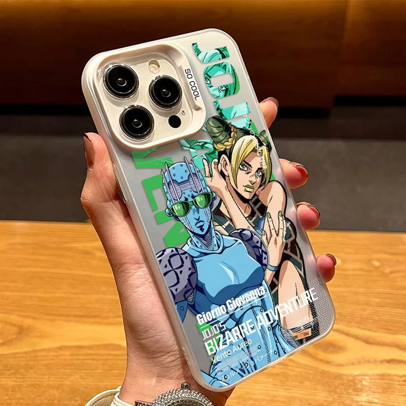 Jolyne and Stone Free Acrylic Case for iPhone - Aqua Teal finish