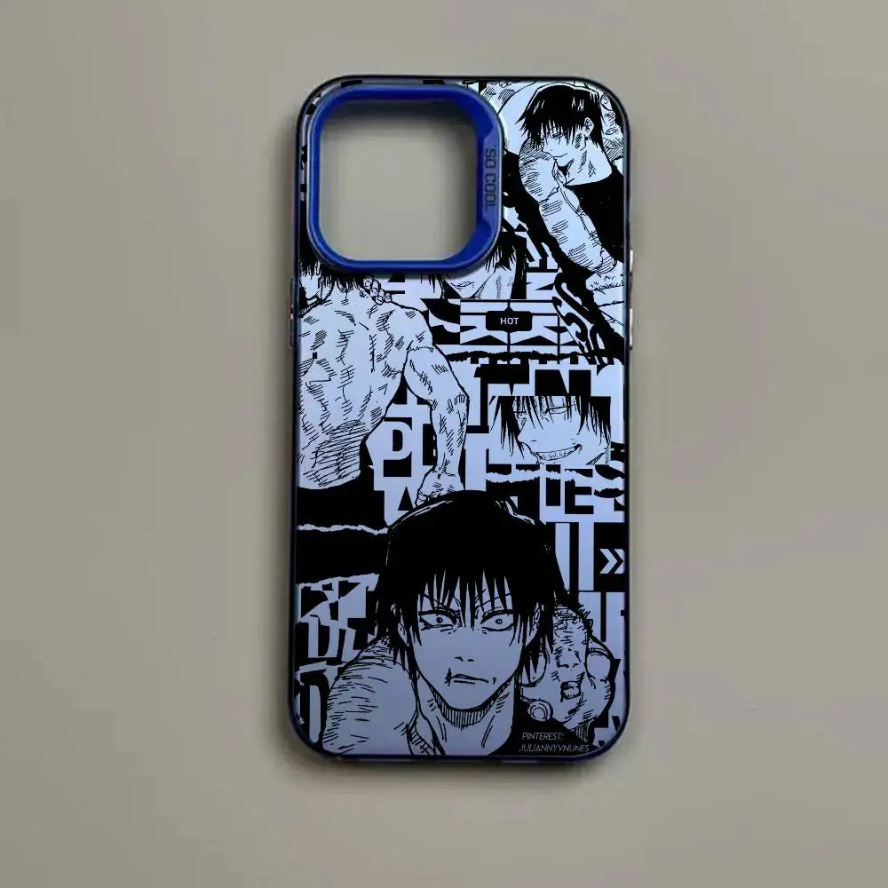 Toji Manga Collage Case for iPhone - Blue finish