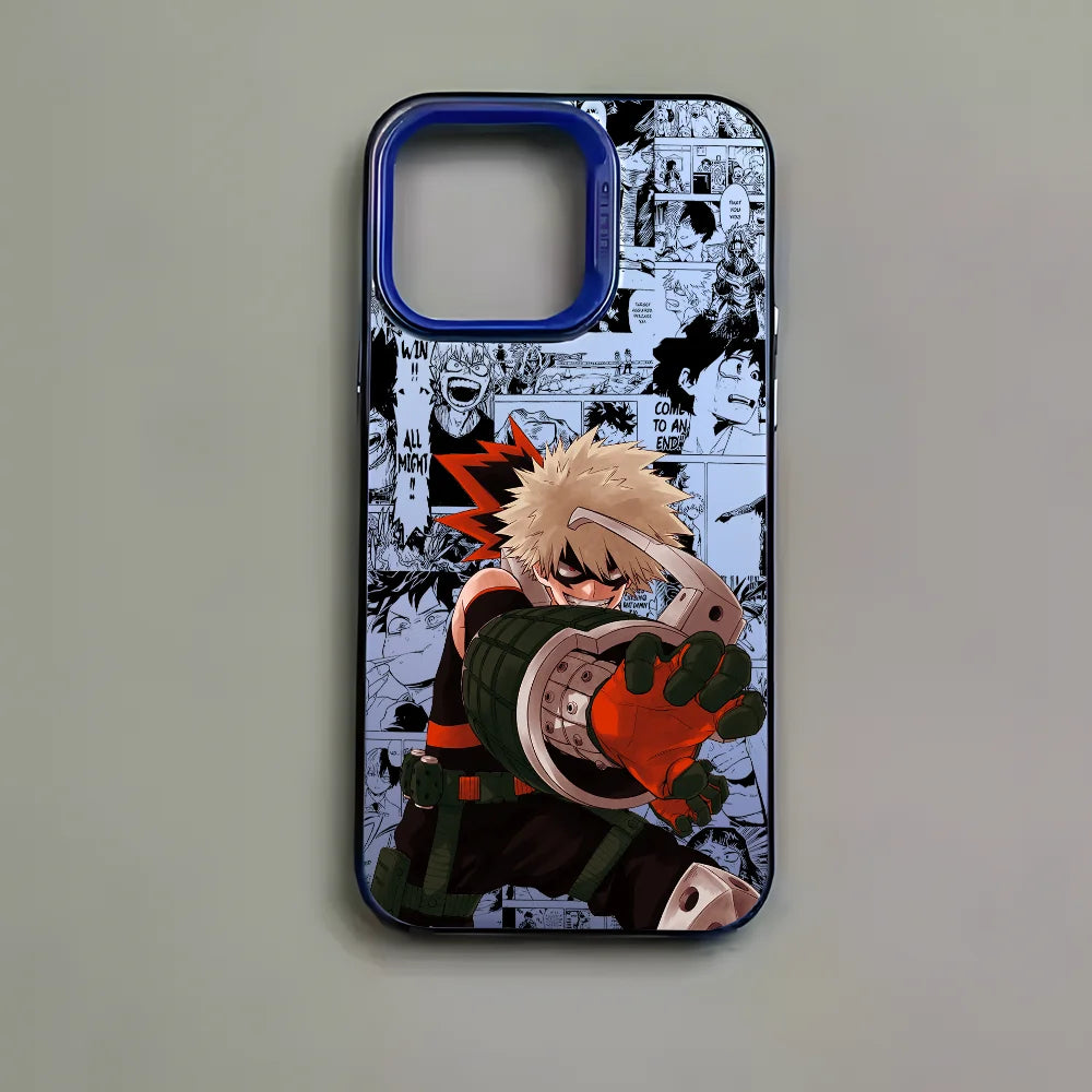 Bakugo Red Blast Aurora Case for iPhone - Cobalt Blue finish