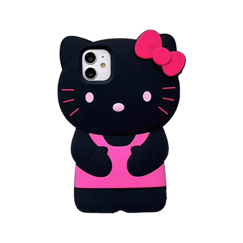 Hello Kitty Classic Bow 3D Case for iPhone - Black & Pink finish