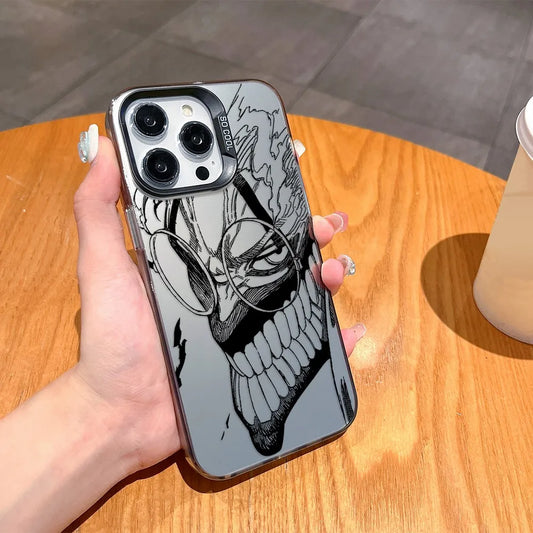Okarun Monochrome Yokai Portrait Case for iPhone - Graphite Black finish