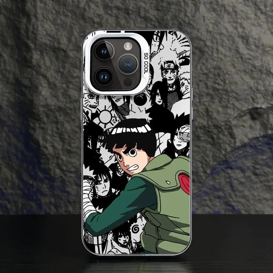 Rock Lee Taijutsu Collage Case for iPhone - Silver finish