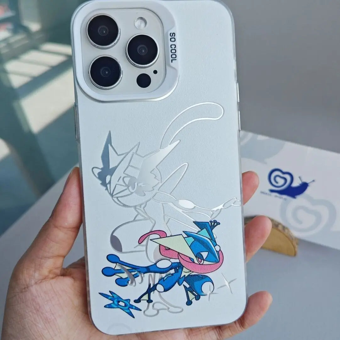 Greninja Silver Shadow Case for iPhone - Silver Frost finish