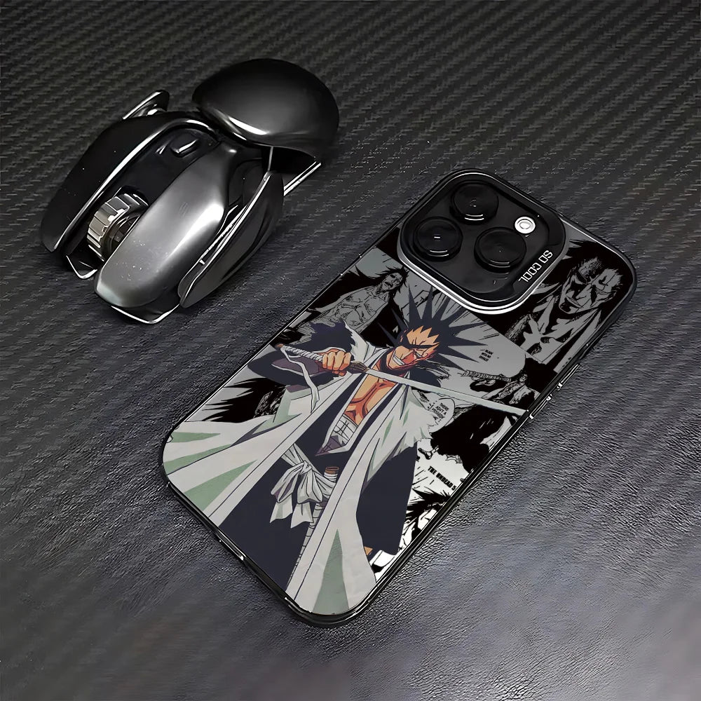 Kenpachi Blade Draw Manga Case for iPhone - Black Frame finish