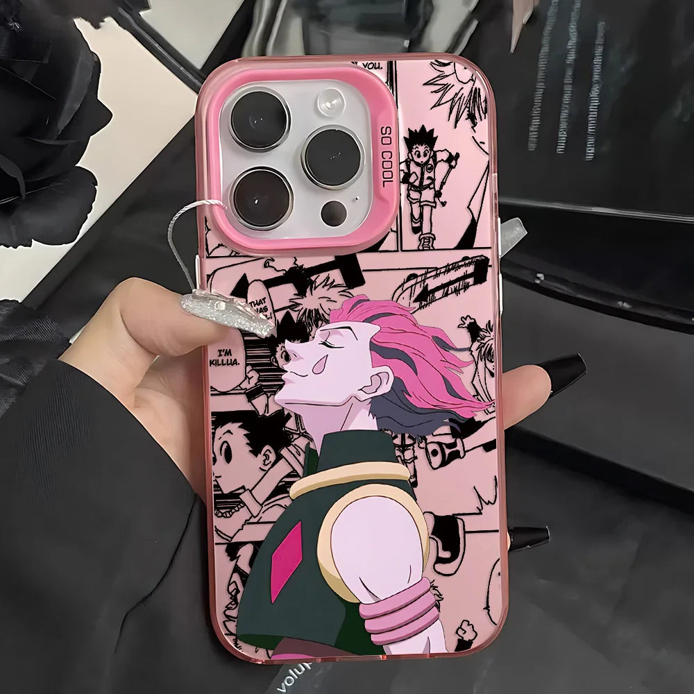 Hisoka Manga Collage Case for iPhone - Rose Pink finish