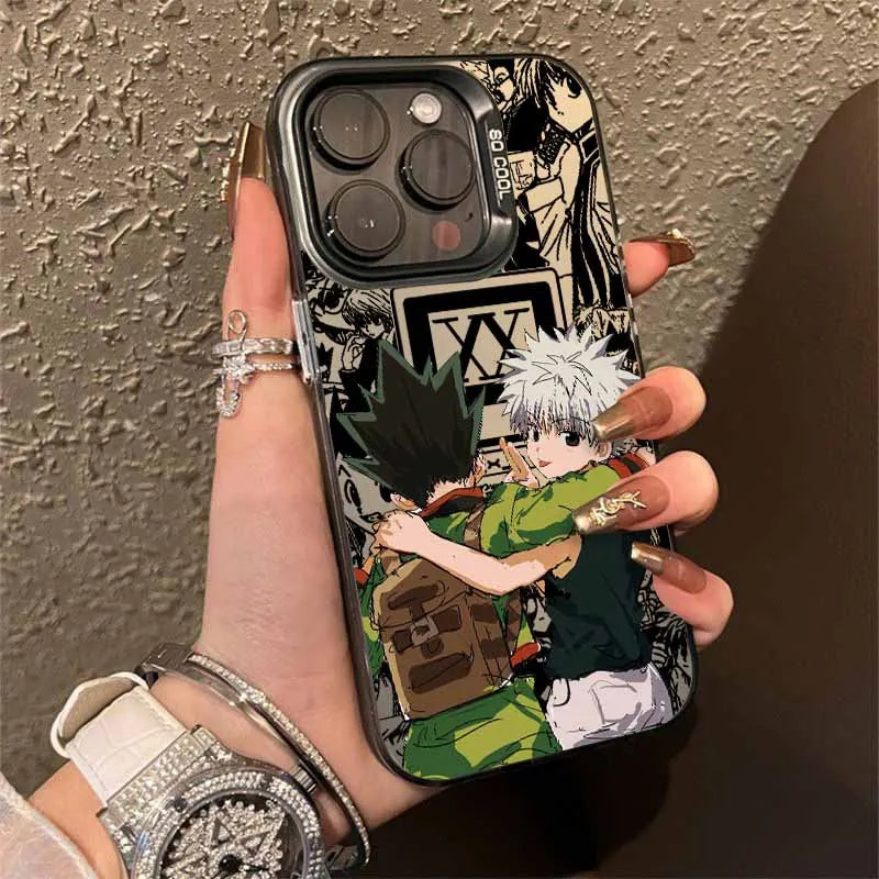 Gon and Killua Hunter Emblem Case for iPhone - Graphite Black finish