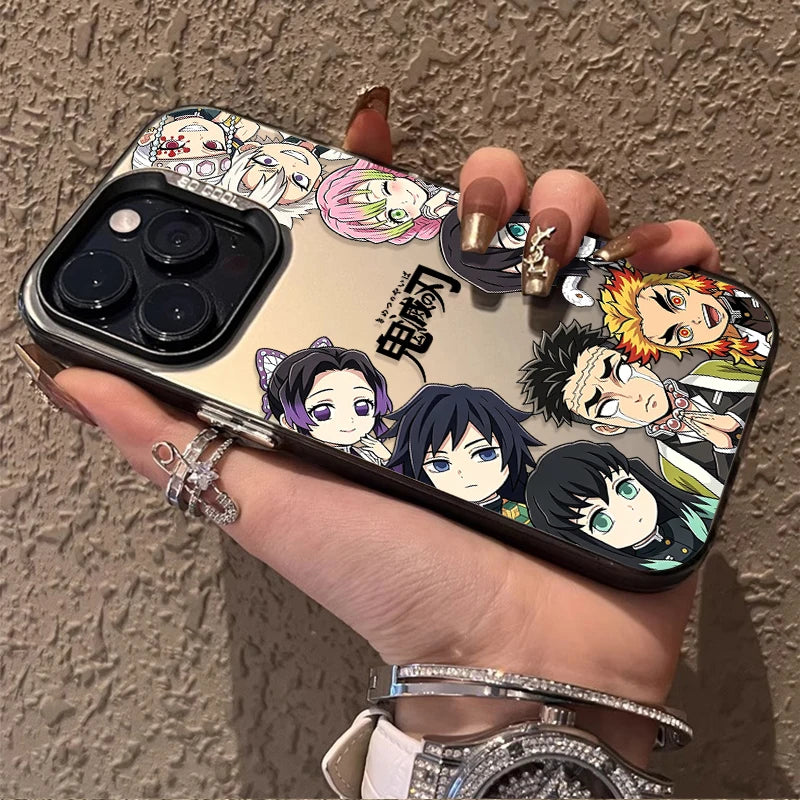 Demon Slayer Chibi Hashira Aurora Case for iPhone - Champagne Gold iridescent finish