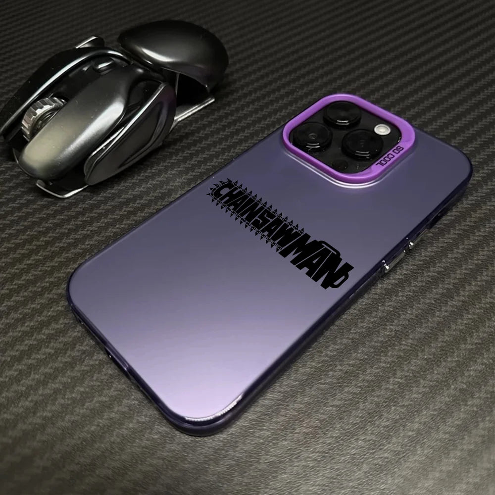 Chainsaw Man Minimal Wordmark Case for iPhone - Violet finish