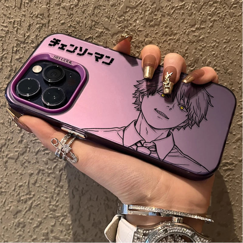 Denji Frosted Sketch Case for iPhone - Violet finish
