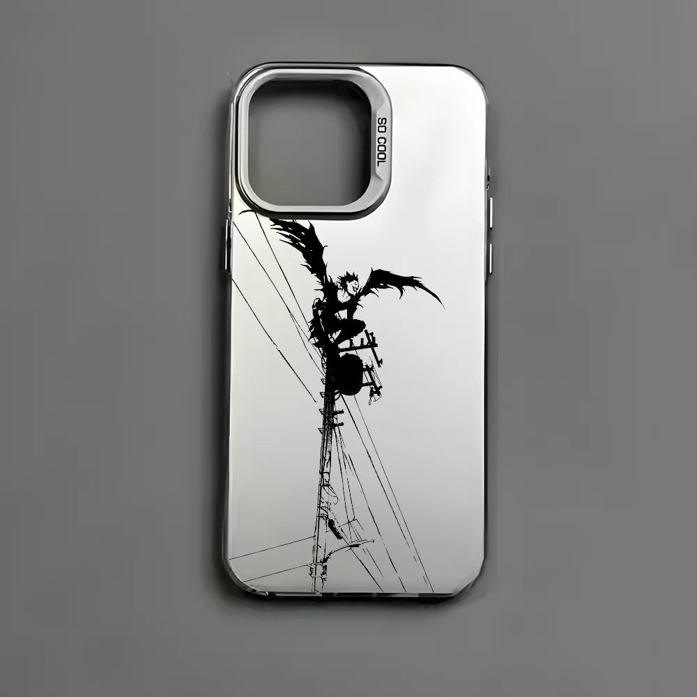 Ryuk Shadow Gradient Case for iPhone - Silver White finish