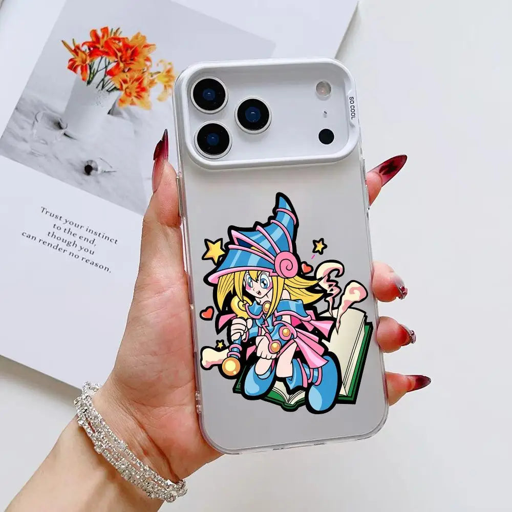 Chibi Dark Magician Girl Spellbook Aurora Case for iPhone - Frost White finish