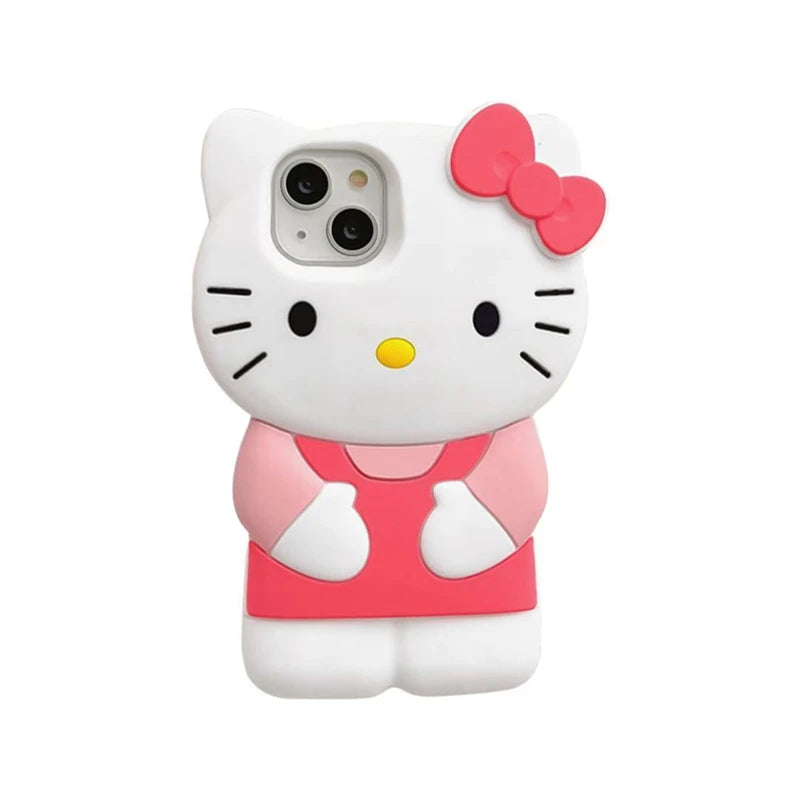 Hello Kitty Classic Bow 3D Case for iPhone - Pink & White finish