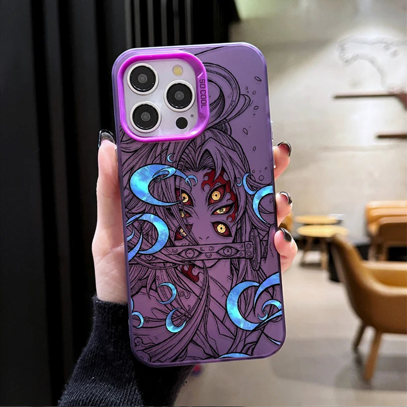 Kokushibo Six-Eye Moon Portrait Case for iPhone - Violet finish