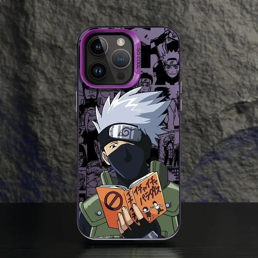 Kakashi Copy Ninja Collage Case for iPhone - Purple finish