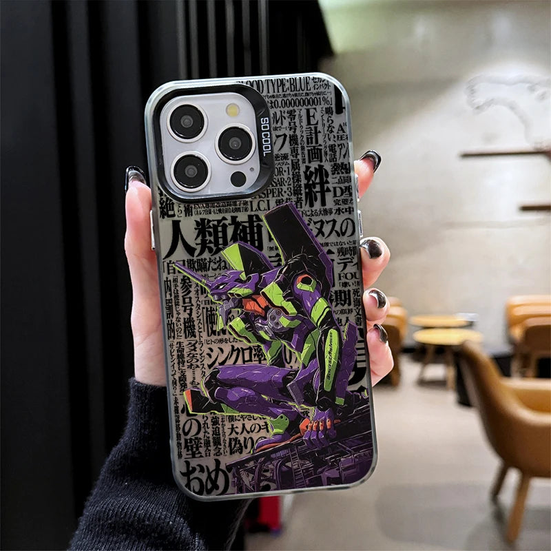 Eva Unit-01 Tokyo-3 Manga Collage Case for iPhone - Graphite Black finish