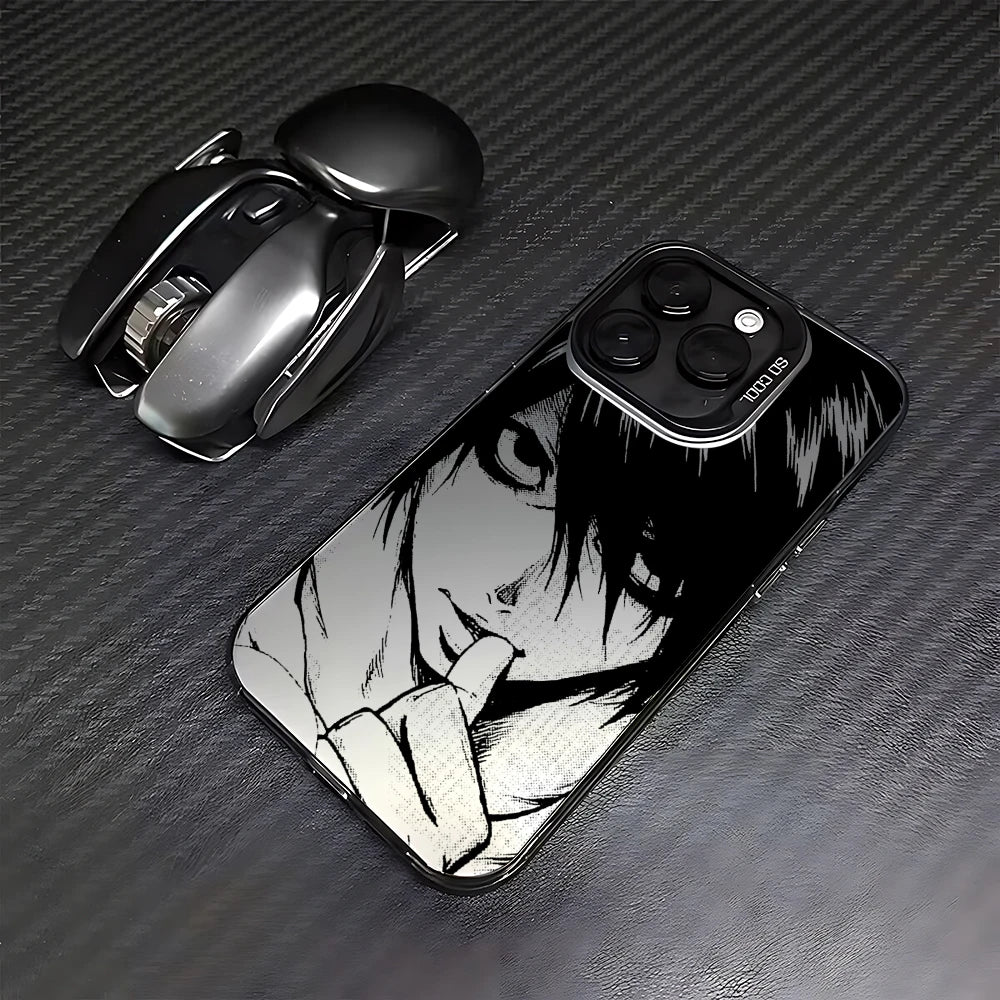 L Quiet Stare Manga Case for iPhone