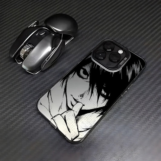 L Quiet Stare Manga Case for iPhone