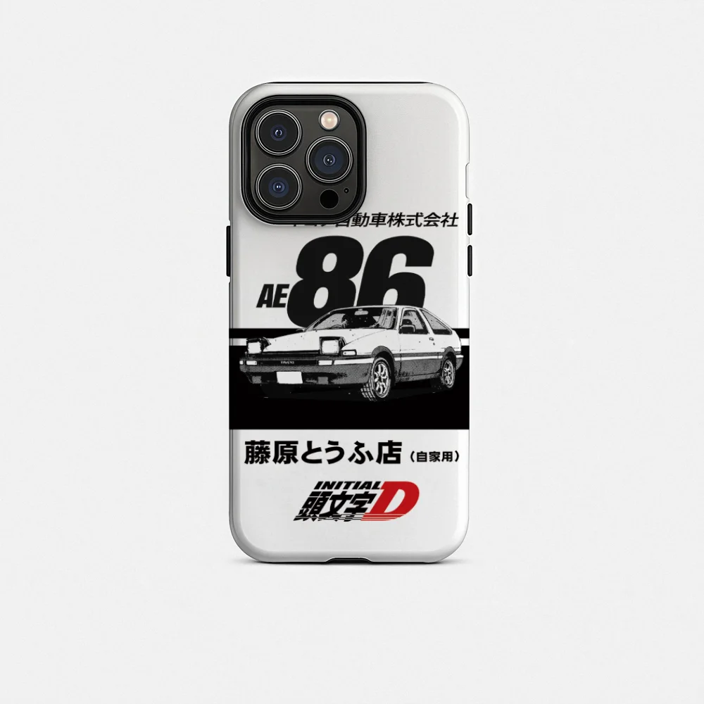 AE86 Garage Poster Glossy Case for iPhone - Glossy White finish