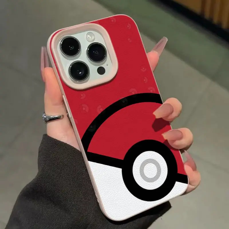 Classic Poké Ball Graphic Case for iPhone - Blush Pink finish