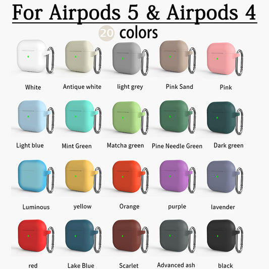 Protective cases for AirPods 4 and AirPods 5 in available colors