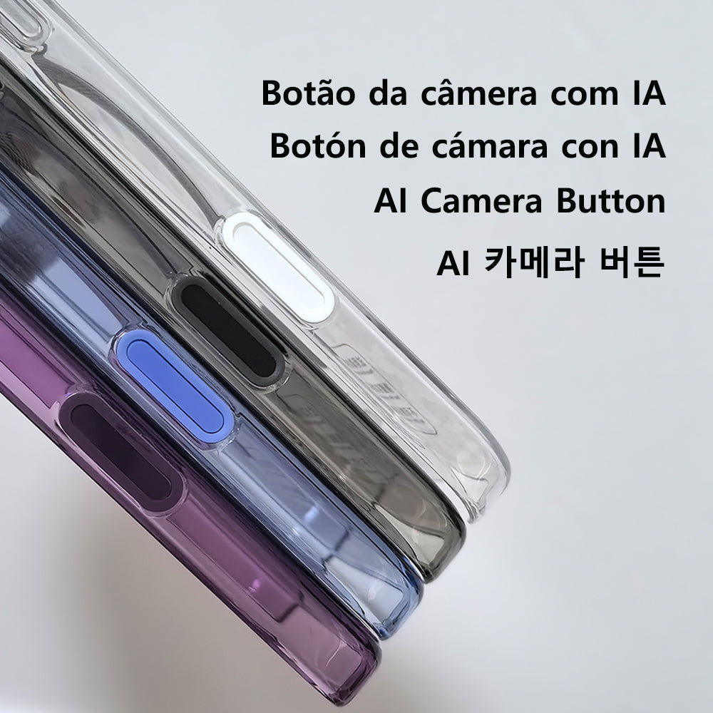 Clear magnetic phone case detail view 2