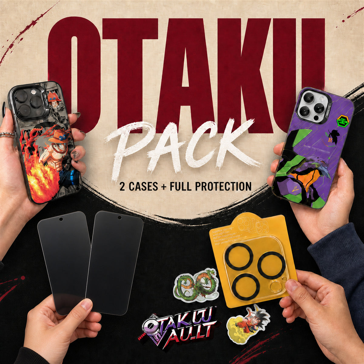 Otaku Pack — 2 Cases + Full Protection