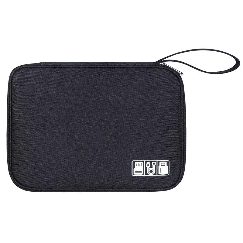 Black mini tech accessory organizer pouch