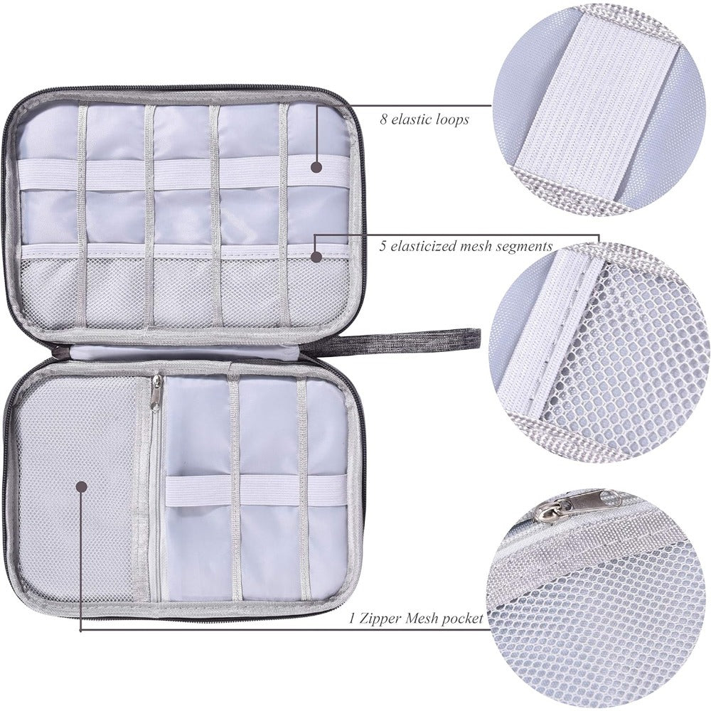 Mini tech accessory organizer pouch detail view 2