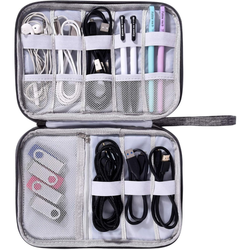 Mini tech accessory organizer pouch detail view 3